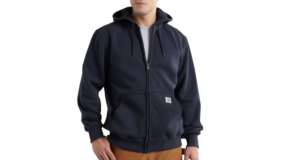 Carhartt Rain Defender Paxton Heavyweight Hooded Zip-Front Sweatshirt for Mens, New Navy, Small/Regular 100614-472-REG-S