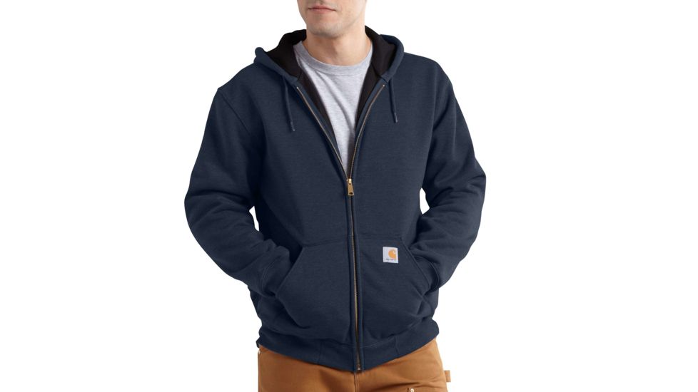 Carhartt Rain Defender Rutland Thrermal Lined Hooded Zip-Front Sweatshirt for Mens, New Navy, Small/Regular 100632-472-REG-S