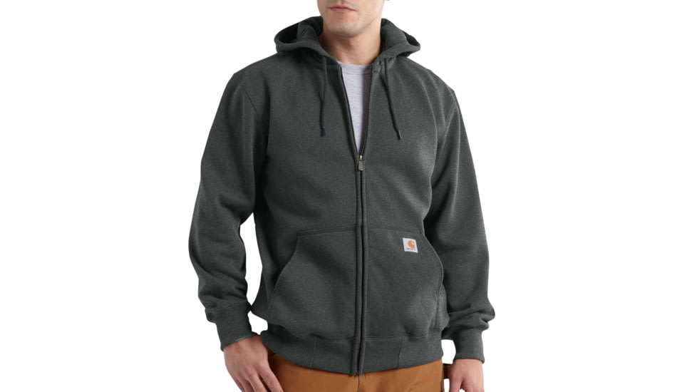 Carhartt RD Paxton HW Hdd Zip Frnt Sweatshirt-Mens, Carbon Heather, 4XLarge, Tall, 100614-026-TLL-4XL