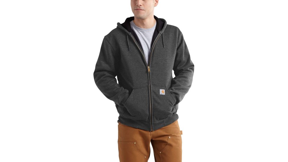 Carhartt RD Rutland Thermal Lined Hooded Zipfront Sweatshirt - Mens, Carbon Heather, X-Large-Regular 100632-024-REG-XL
