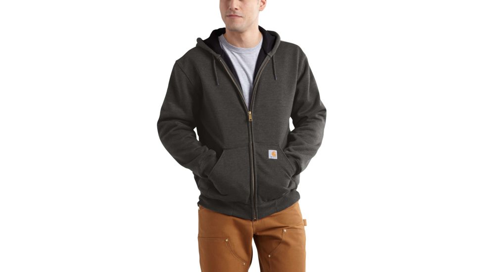 Carhartt RD Rutland Thermal Lined Hooded Zipfront Sweatshirt - Mens, Peat, XX-Large-Regular 100632-306-REG-2XL