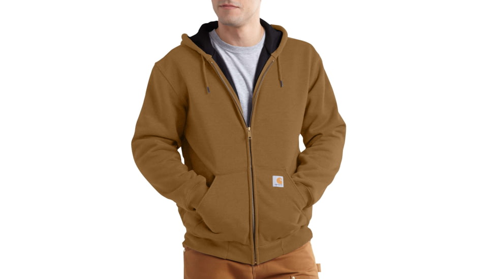 Carhartt RD Rutland Thrml Lnd Hdd Zfnt Swtsh-Mens, Carhartt Brown, 4XLarge, Tall, 100632-211-TLL-4XL