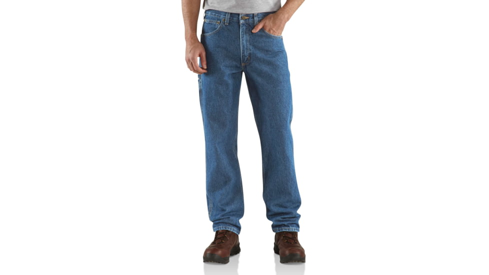 Carhartt Relaxed Fit Denim Carpenter Jean-Mens, Darkstone, 29-30, B171-DST-30-29