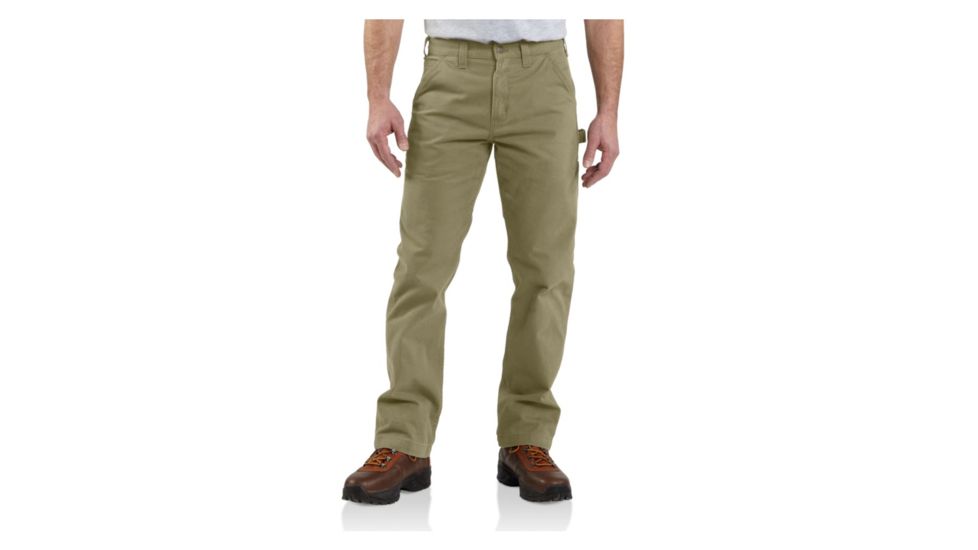 Carhartt Relaxed Fit Washed Twill Dungaree - Mens-Dark Khaki-Short Inseam-30 Waist