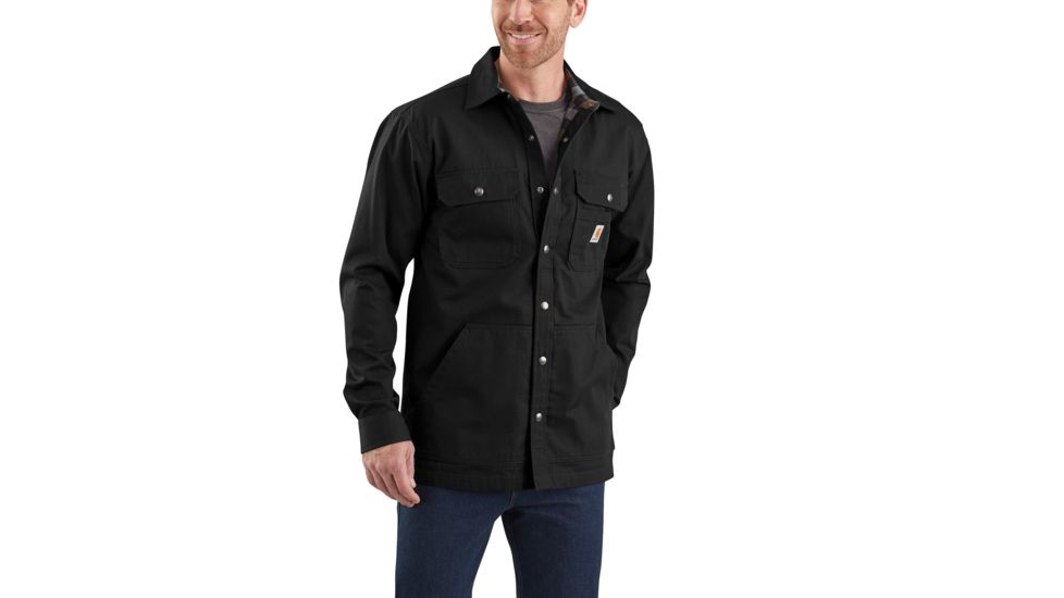 Carhartt Ripstop Solid Shirt Jac - Mens, Black, Medium, 104146-001-REG-M