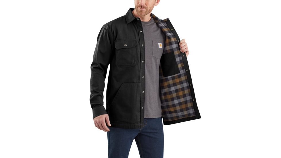 Carhartt Ripstop Solid Shirt Jac - Mens, Black, Medium, 104146-001-REG-M
