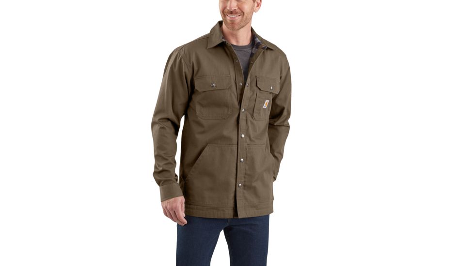 Carhartt Ripstop Solid Shirt Jac - Mens, Canyon Brown, Medium, 104146-CBR-REG-M