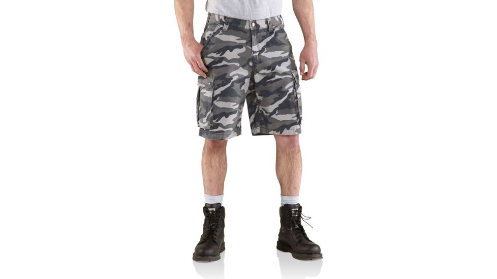 Carhartt Rugged Cargo Camo Short for Mens, Rugged Gray Camo, 31 100279-071-31