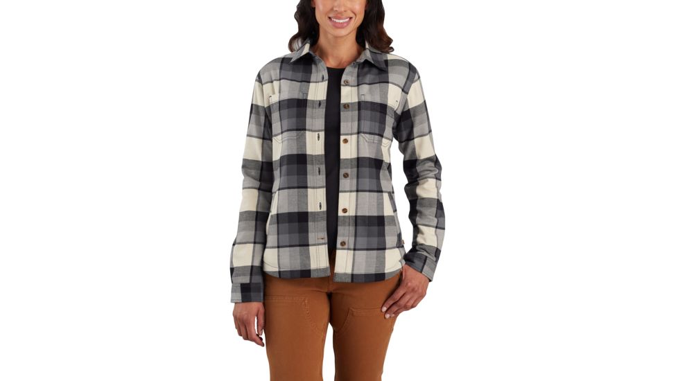 Carhartt Rugged Flerx Hamilton Fleece Lined Shirt - Womens, Shadow, Small, 103239-029-REG-S