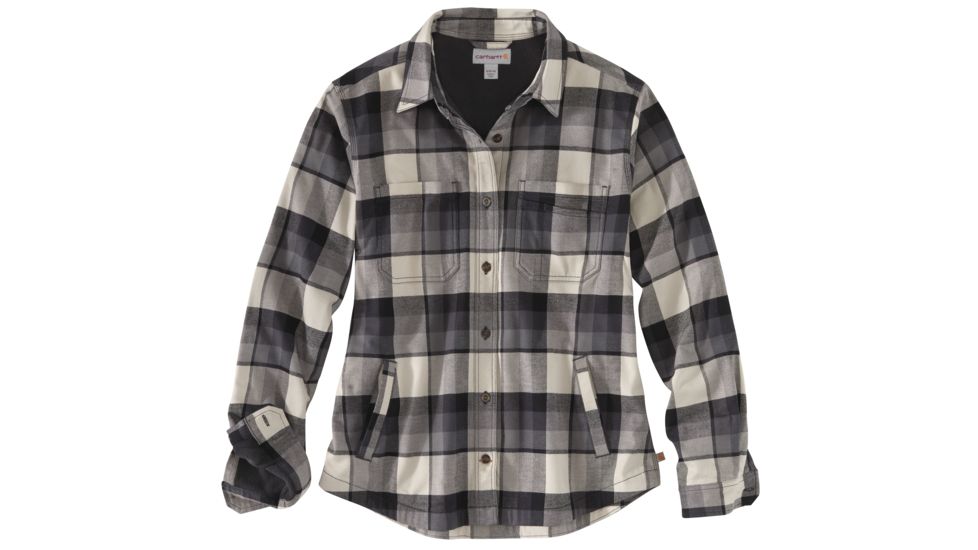 Carhartt Rugged Flerx Hamilton Fleece Lined Shirt - Womens, Shadow, Small, 103239-029-REG-S