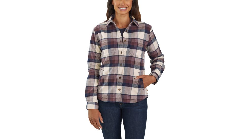 Carhartt Rugged Flerx Hamilton Fleece Lined Shirt - Womens, Sparrow, Small, 103239-547-REG-S