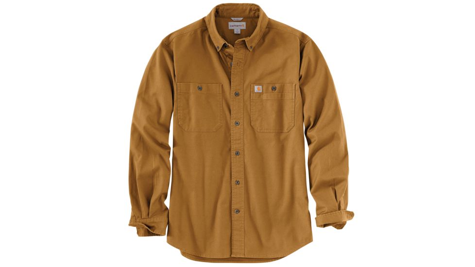Carhartt Rugged Flex Rigby Long Sleeve Work Shirt - Men's, Carhartt Brown, Extra Large, Regular, 103554-211-REG-XL