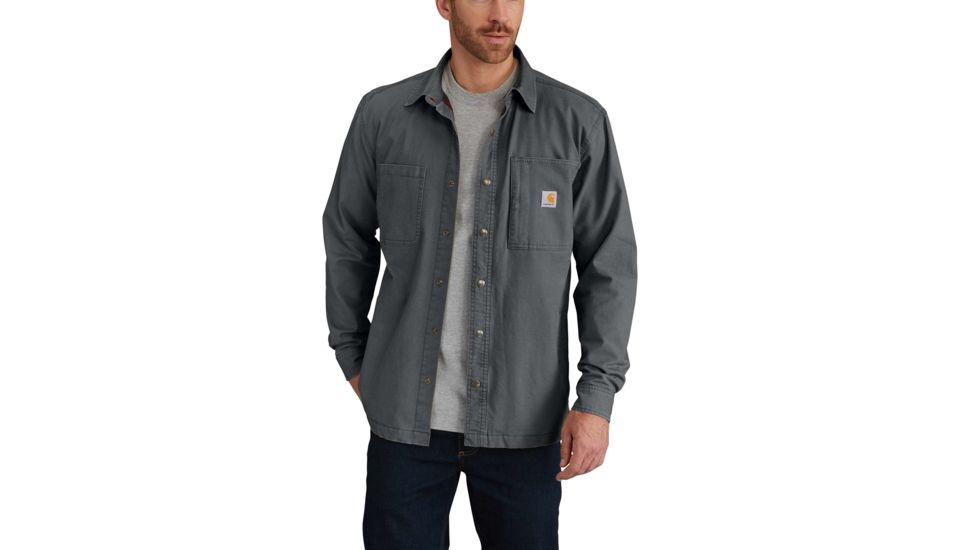 Carhartt Rugged Flex Rigby Shirt Jac - Mens, Shadow, S-REG 102851-029-REG-S