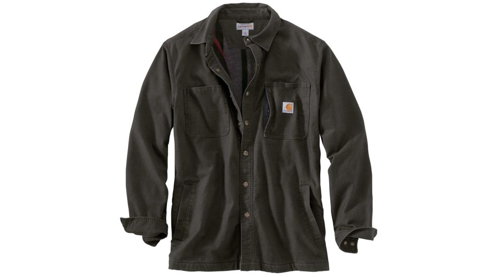 Carhartt Rugged Flex Rigby Shirt Jac - Mens, Peat, XL-Tall 102851-306-TLL-XL