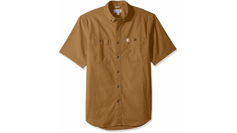 Carhartt Rugged Flex Rigby Short Sleeve Work Shirt Regular - Mens, Carhartt Brown, 4XL, 103555-211-4XL-REG