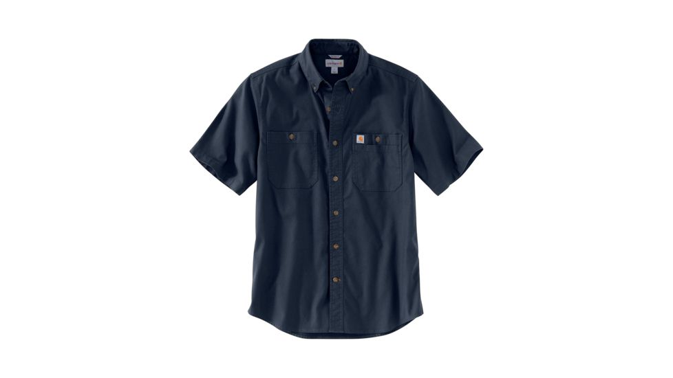 Carhartt Rugged Flex Rigby Short Sleeve Work Shirt Regular - Mens, Navy, Extra Large, 103555-412-XL-REG