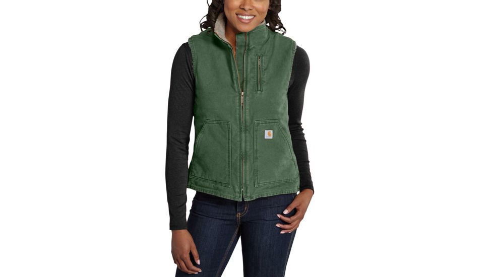 Carhartt Sandstone Mock Neck Vest for Womens, Woodland, Extra Large/Regular WV001-383-REG-XLG