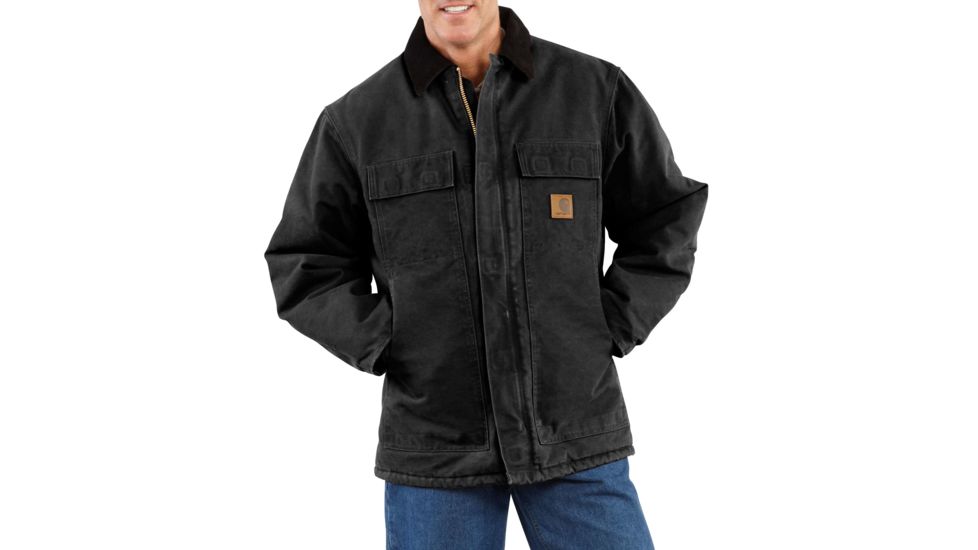 Carhartt Sandstone Traditional Coat for Mens, Black, Medium/Tall C26-BLK-TLL-MED