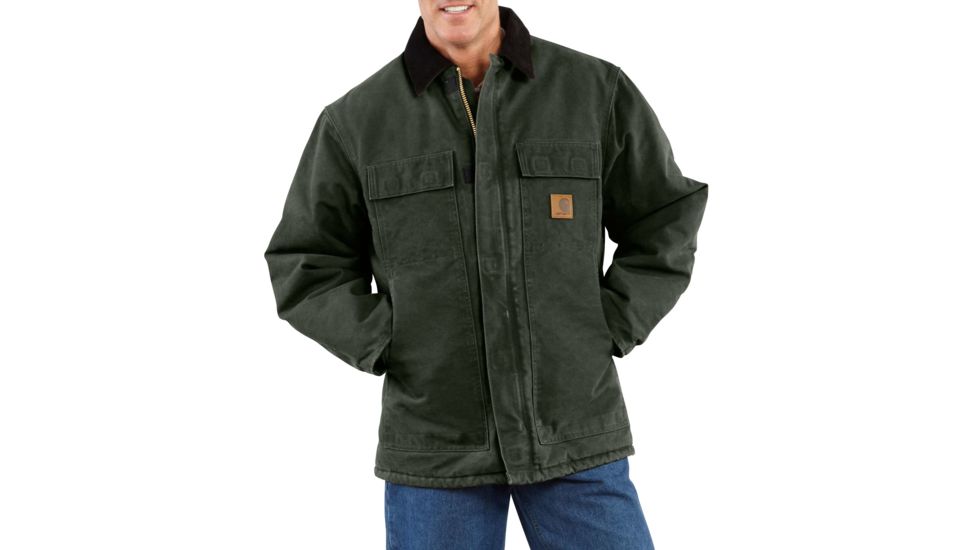 Carhartt Sandstone Traditional Coat for Mens, Moss, Medium/Regular C26-MOS-REG-MED
