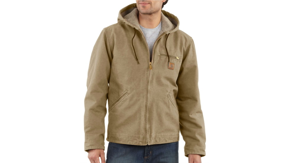 Carhartt Sherpa Lined Sandstone Sierra Jacket - Men's -Cottonwood-Large