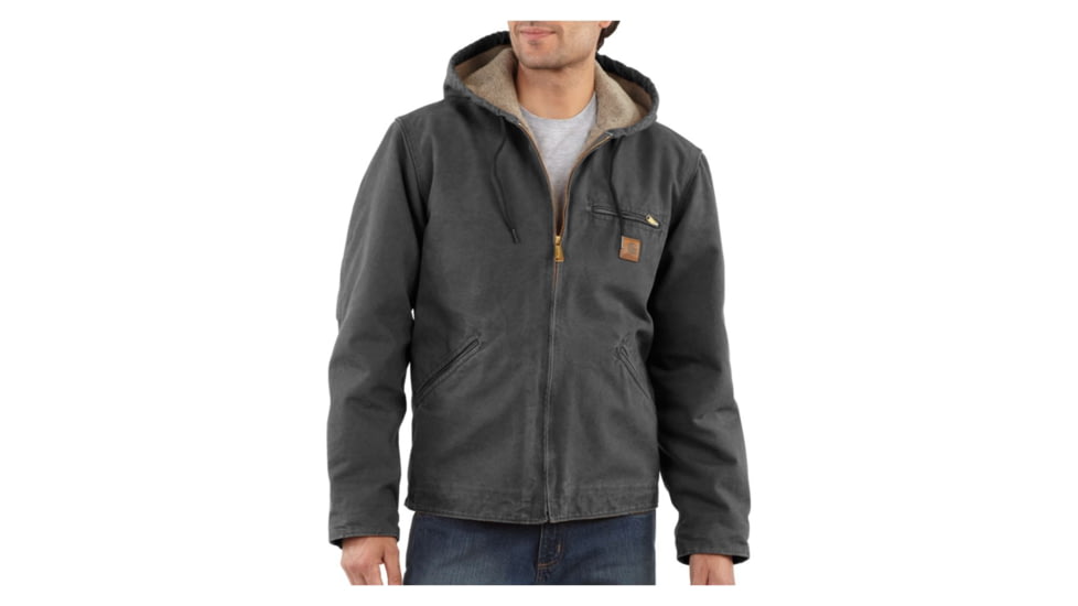 Carhartt Sherpa Lined Sandstone Sierra Jacket - Mens -Gravel-XX-Large
