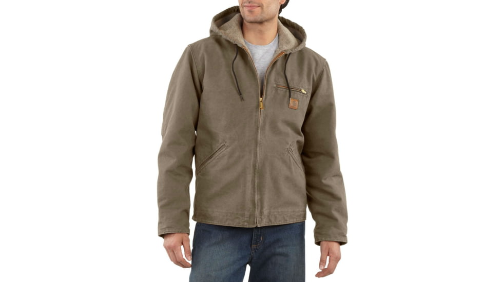 Carhartt Sherpa Lined Sandstone Sierra Jacket - Mens -Light Brown-XX-Large