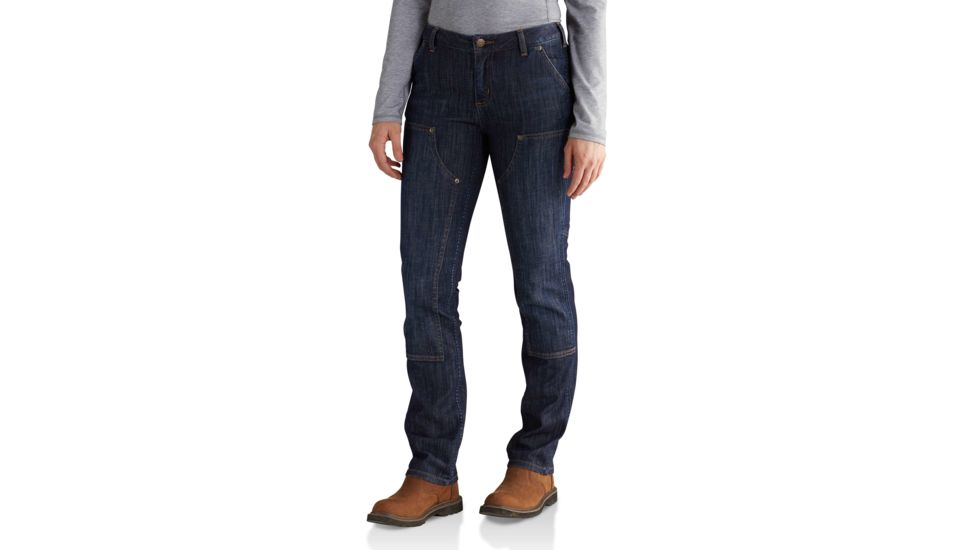Carhartt Slim Fit Layton Double Front Straight Leg Jeans - Women's, Indigo Stream, 16, Regular, 102735-460-REG-16