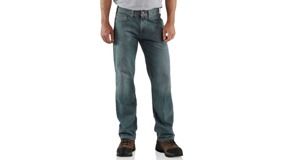 Carhartt Straight Leg Relaxed Fit Jean - Men's-Light Weathered Blue-36 Waist-Regular Inseam