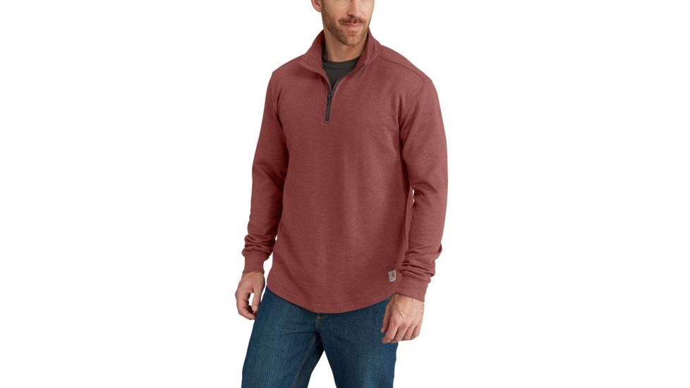 Carhartt Tilden Long Sleeve Mock Neck 1/4 Zip for Mens, Sable, 2XL/Regular 102837-203-REG-2XL