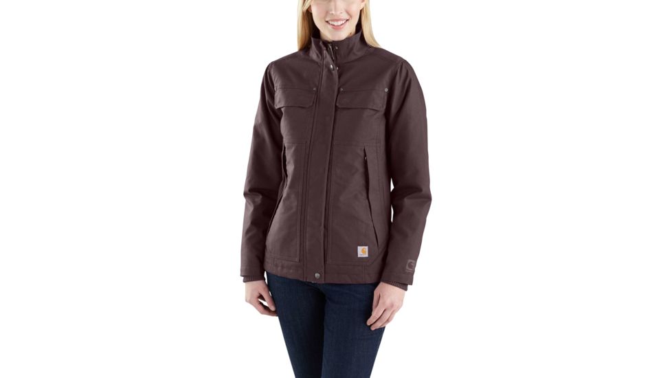Carhartt W Quick Duck Jefferson Traditional Jacket-Women's, Deep Wine, XSmall, Regular, 103385-643-REG-XS