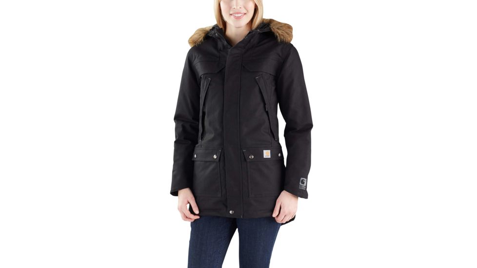 Carhartt Quick Duck Sawtooth Parka - Women's, Black, Small, Regular, 103236-001-REG-S