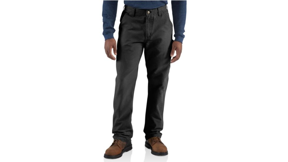 Carhartt Weathered Duck Dungaree Pant - Men's-Black-30 Waist-Short Inseam
