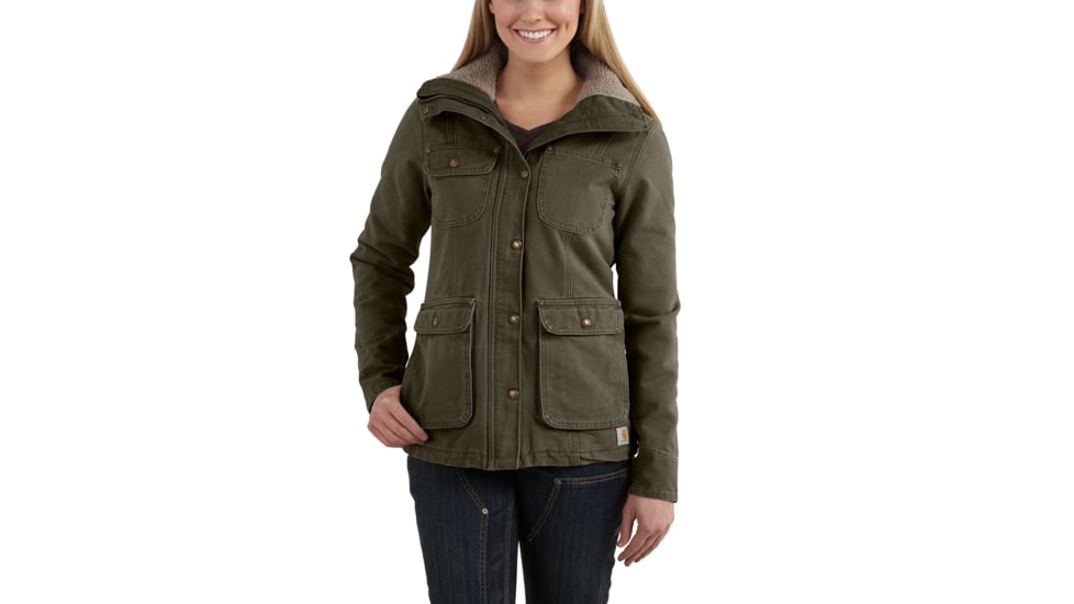Carhartt Weathered Duck Wesley Coat - Women's, Woodland, 2XL, Regular, 102247-383-REG-XXL