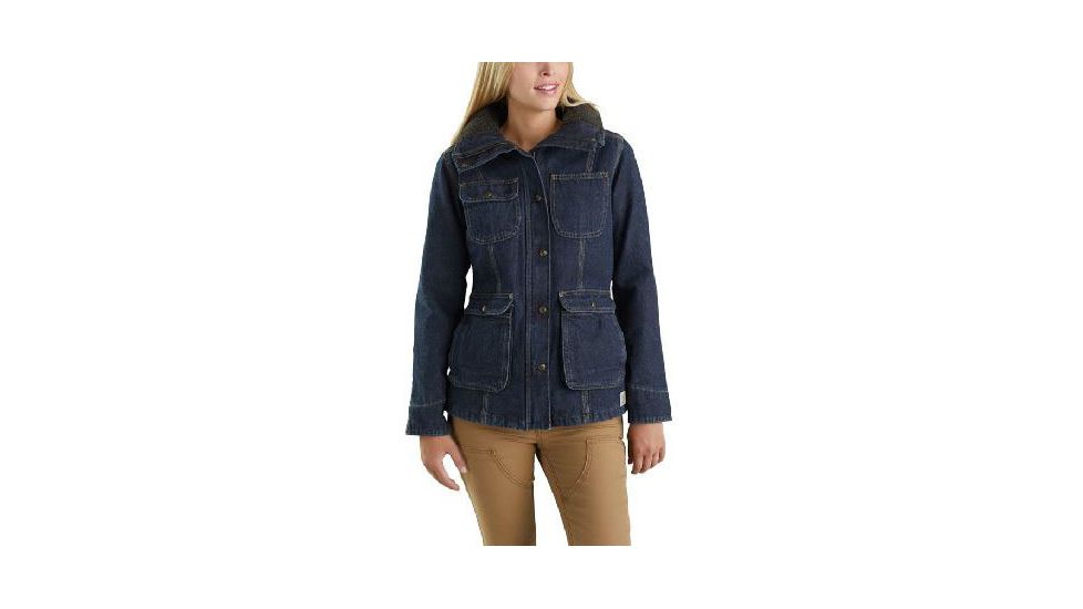 Carhartt Weathered Duck Wesley Coat - Women's, Heritage Blue, Extra Small, Regular, 102247-479-REG-XS