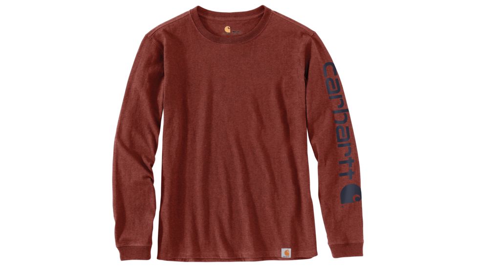 Carhartt WK231 Workwear Slv Logo Long Sleeve Tshirt - Womens, Henna Heather, Small, 103401-R01-REG-S