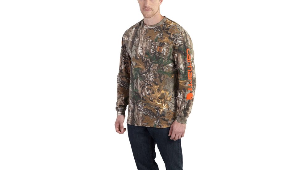 Carhartt Workwear Gphc Camo Long Sleeve T-Shirt for Mens, Realtree Xtra, Large/Regular 101776-977-REG-L