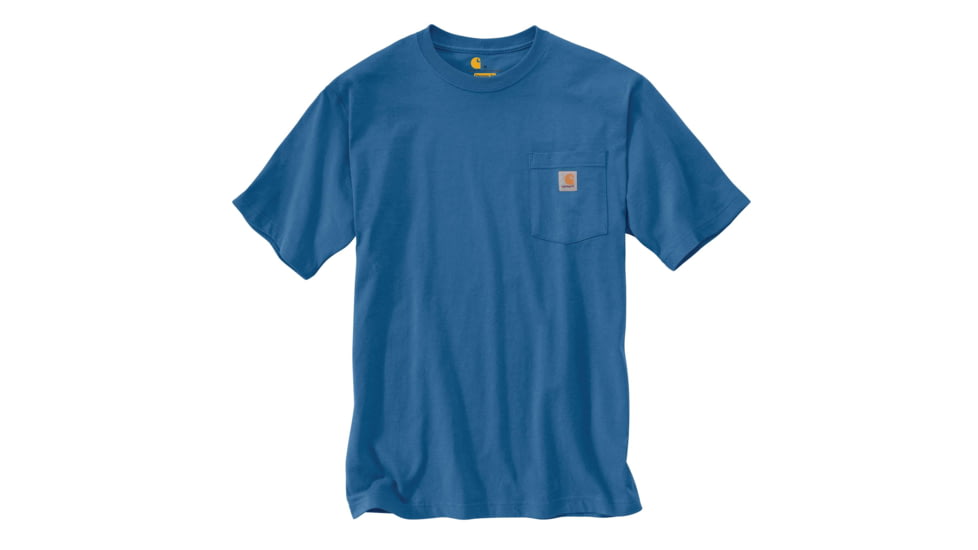 Carhartt Workwear Pkt Short Sleeve Henley MW Jersey Org Fit - Mens, Federal Blue, XXL-REG K87-445-REG-XXL