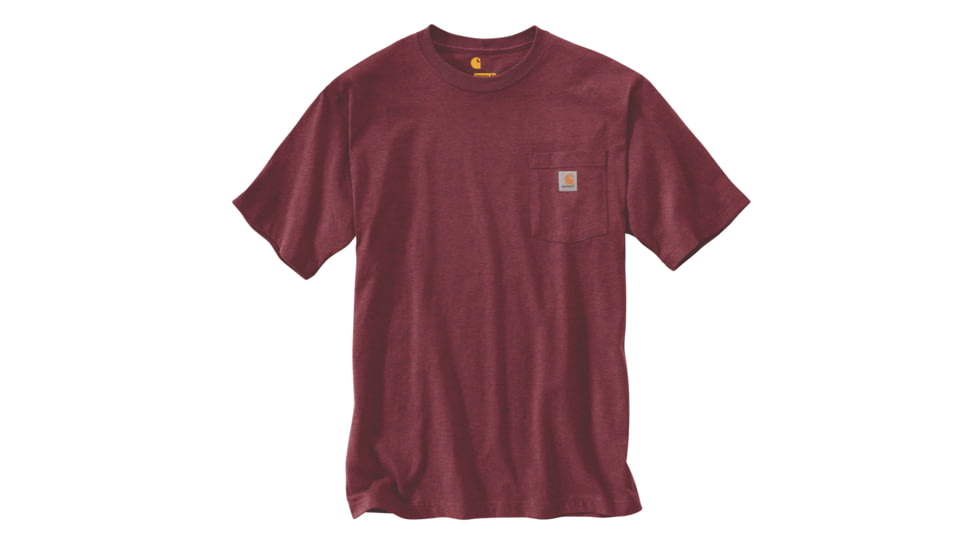 Carhartt Workwear Pkt Short Sleeve Henley MW Jersey Org Fit - Mens, Port Heather, XXL-REG K87-645-REG-XXL