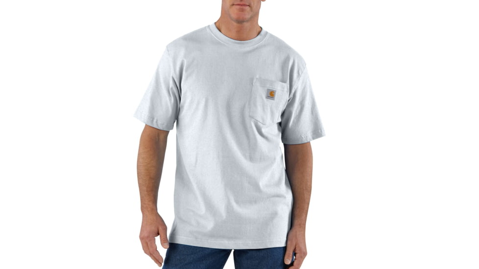 Carhartt Workwear Pkt Short Sleeve Henley MW Jersey Org Fit - Mens, Ash, XXL-REG K87-ASH-REG-XXL