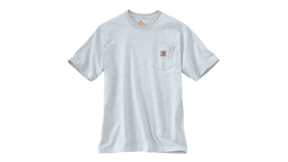 Carhartt Workwear Pkt Short Sleeve Henley MW Jersey Org Fit - Mens, Ash, XXL-REG K87-ASH-REG-XXL