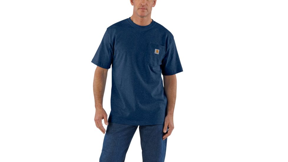 Carhartt Workwear Pocket T-Shirt - Men's, Dark Cobalt Blue Heather, Small, Regular, K87-413-REG-SML