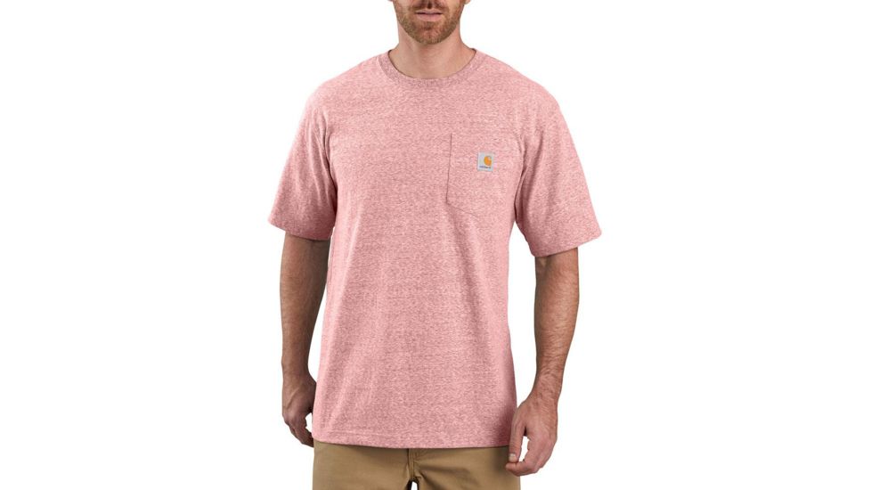 Carhartt Workwear Pocket T-Shirt - Mens, Dark Barn Red Snow Heather, 2XL, K87-R12-REG-XXL