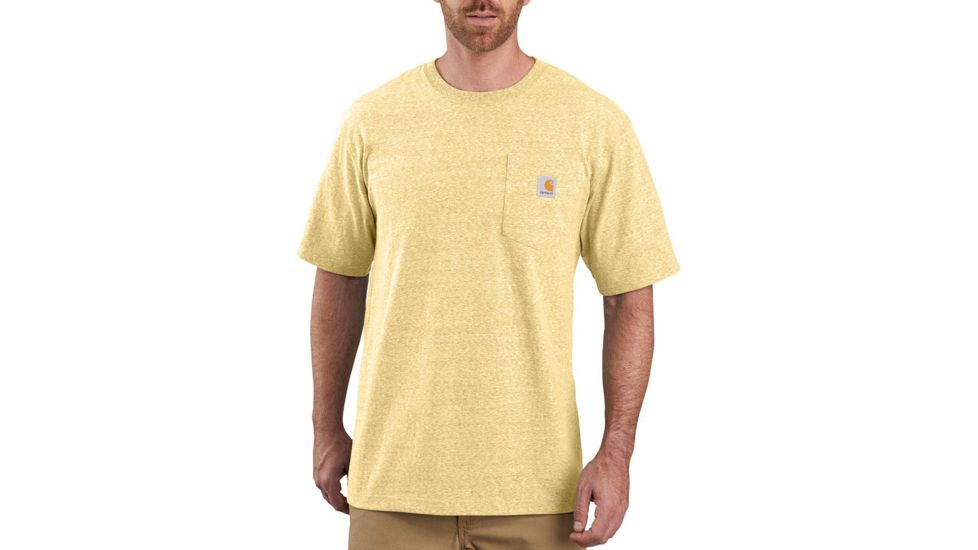 Carhartt Workwear Pocket T-Shirt - Mens, Golden Haze Snow Heather, Medium, K87-G22-REG-MED