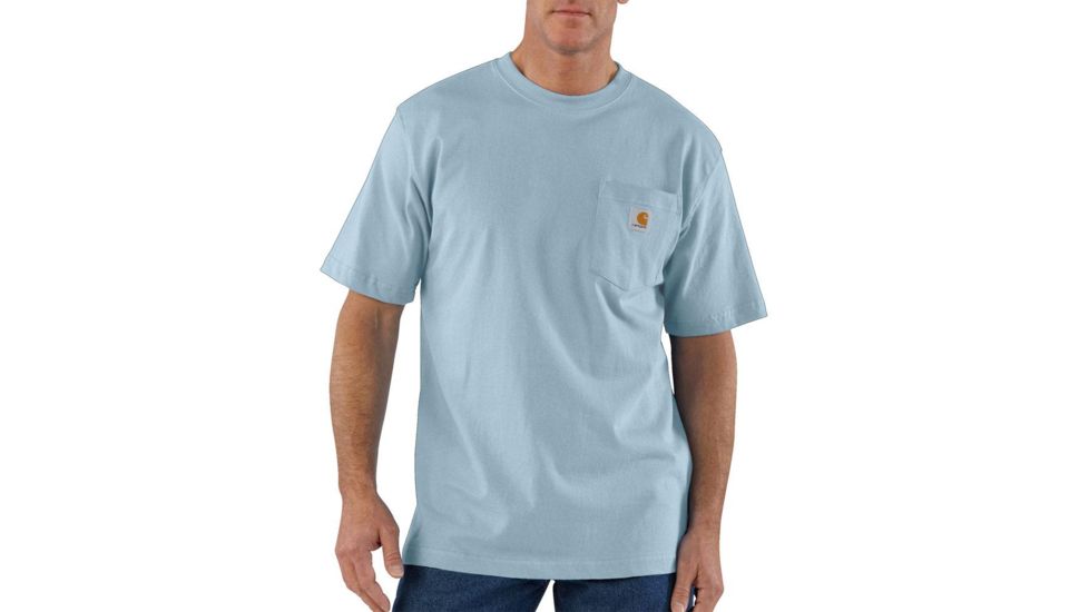 Carhartt Workwear Pocket T-Shirt - Mens, Soft Blue, Large, K87-I20-REG-LRG
