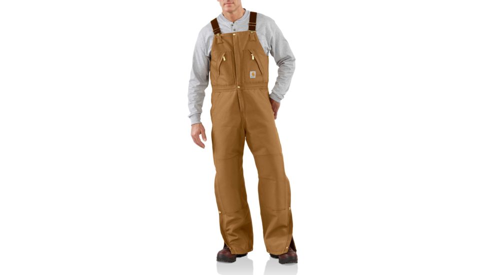 Carhartt Zip To Waist Biberalls for Mens, Carhartt Brown, 38/34 R38-BRN-34-38