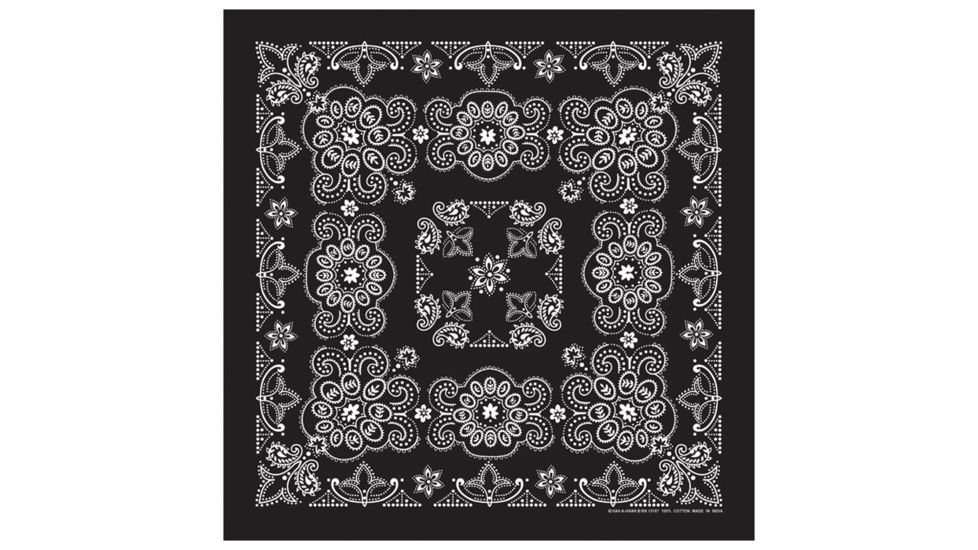 Carolina Manufacturing Texas Paisley Bandana Black B27PAI-100030