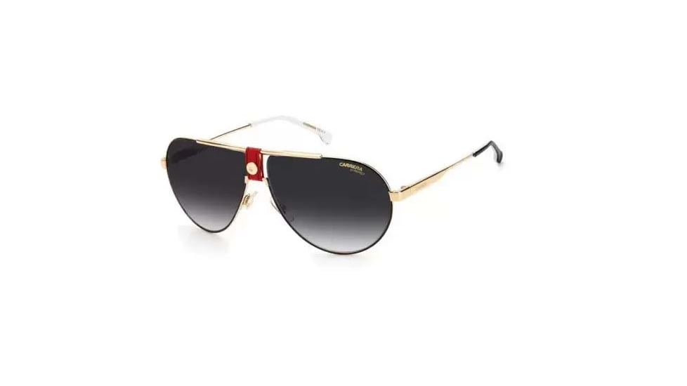 Carrera 1033/S Sunglasses, Gold Red Frame, Grey Shaded Lens, 716736298559