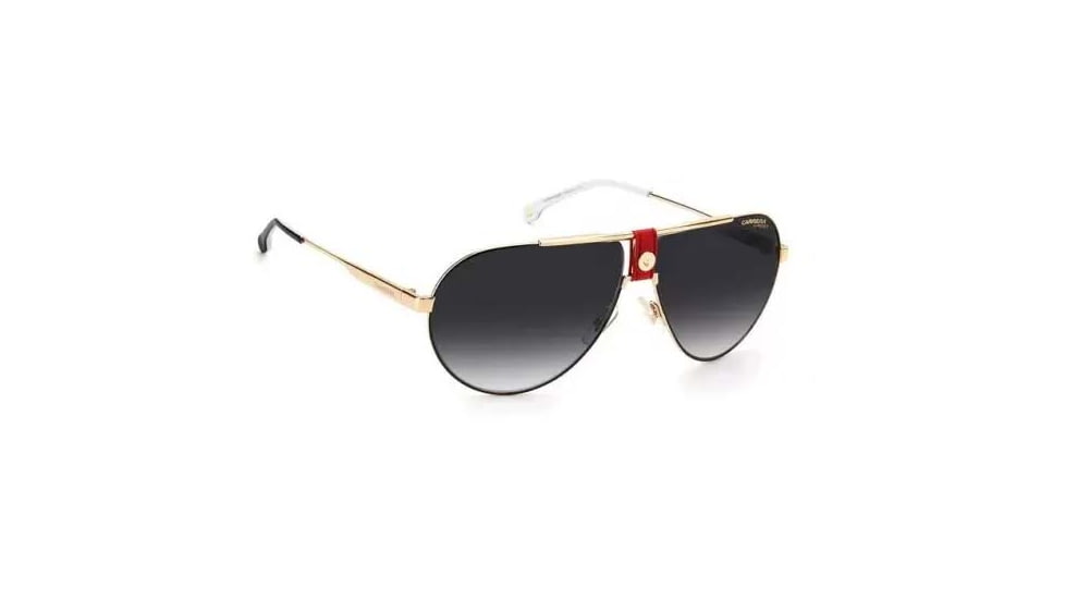 Carrera 1033/S Sunglasses, Gold Red Frame, Grey Shaded Lens, 716736298559