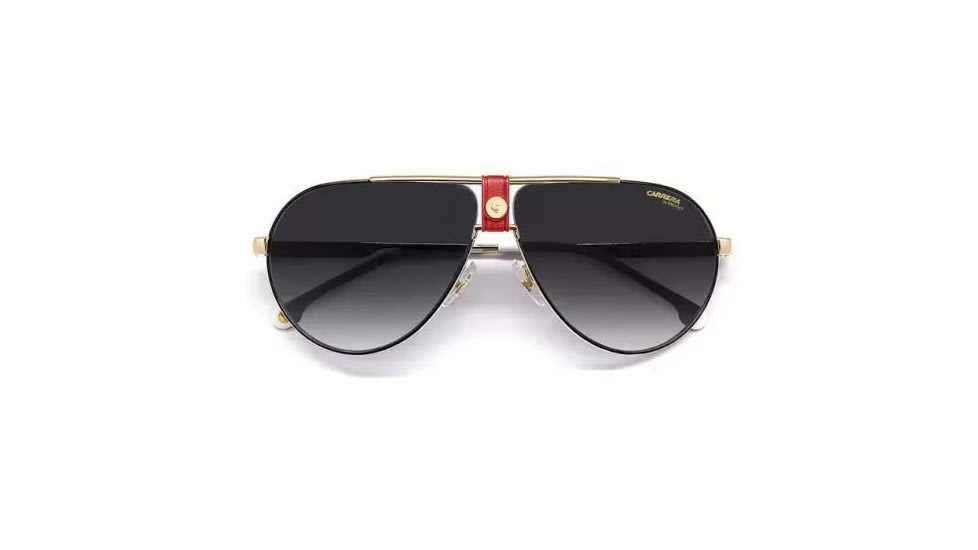 Carrera 1033/S Sunglasses, Gold Red Frame, Grey Shaded Lens, 716736298559