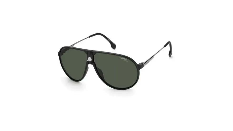 Carrera 1034/S Sunglasses, Matte Black Frame, Green Polarized Lens, 716736297989